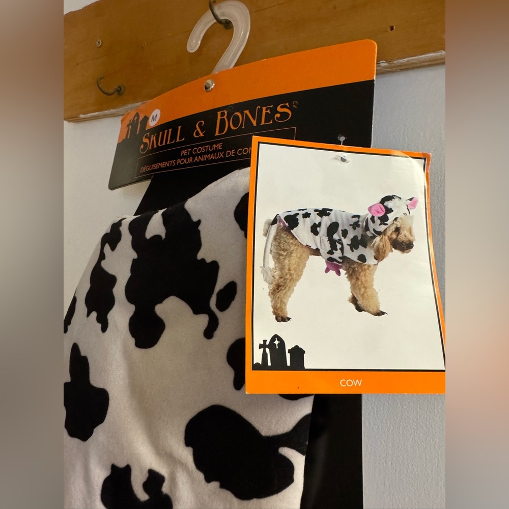 Dog Cow Costume Size Medium